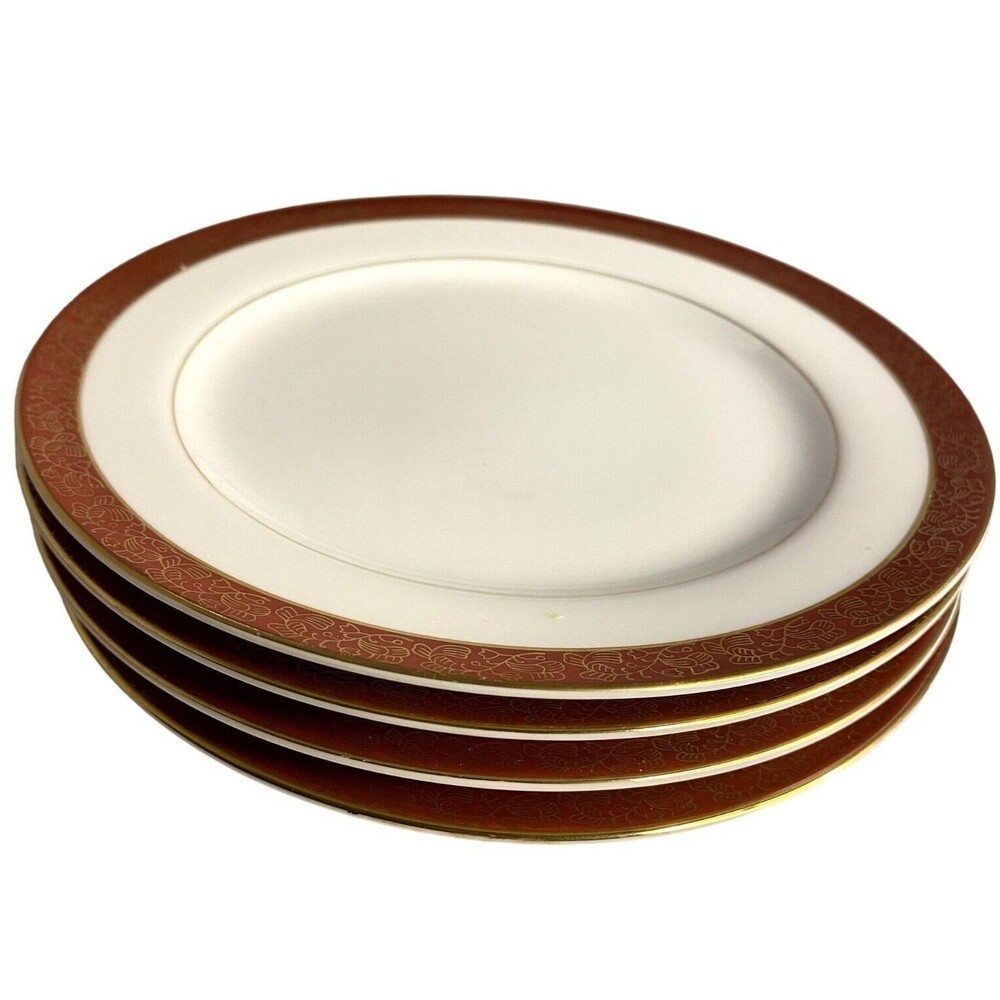 #8194 CROWN EMPIRE EMPRESS BREAD PORCELAIN PLATES  4 plates